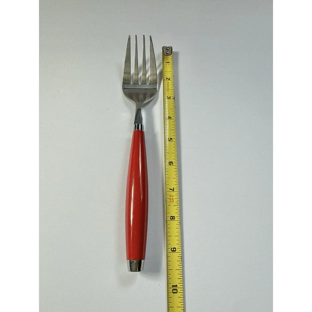 Cambridge Stainless Fiesta Scarlet Red Serving Fork 9-3/8
